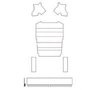 Per VW Beetle 1300-1303 Non Perforato Headliner Nero Crema Perfetto Montaggio