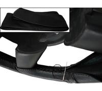 Per VW Caddy MK2 1995-2003 Nera Vera pelle Italiana Volante Cover Nuova