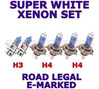 Per VW Corrado Hatchback 1989-95 Set Di H4 H3 Lampadine Xenon Super Bianco