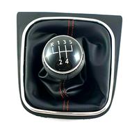 per VW GOLF V PLUS 2005-2008 POMELLO DEL CAMBIO MANUALE CUFFIA 5 MARCE ROSSO