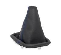 PER VW LUPO 1998-2005 CUFFIA LEVA CAMBIO PELLE NERA CUCITURE BLU SCURO