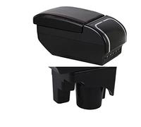 Per VW Mk5 Per Golf Mk 5 6 2005-2011 Auto Bracciolo Box Center Console Scatola Di Immagazzinaggio Auto Bracciolo Centrale Con Usb Auto Scatola Bracciolo(F Style Black Red)