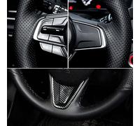 Per VW Per Golf 8 2020 Per Atlas 2021 Cucito A Mano Antiscivolo Nero In Pelle Artificiale Copertura Del Volante Dell'automobile(2-Red)