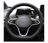 Per VW Per ID.4 Per Crozz Per ID.6 X Per ID.4 X Coprivolante Per Auto In Pelle Cucito A Mano Copertura Volante Auto(Red thread)