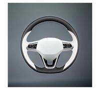 Per VW Per ID.4 Per ID4 Per ID.3 Per ID3 Coprivolante Per Auto In Pelle Cucito A Mano Manicotto Di Protezione Per Interni Copertura Volante Auto(White black)