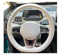 Per VW Per ID.4 Per ID4 Per ID.3 Per ID3 Coprivolante Per Auto In Pelle Cucito A Mano Manicotto Di Protezione Per Interni Copertura Volante Auto(White with holes)