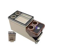 PER VW Per ID. BUZZ 2022 2023 + Set Di Box Per Ringhiere Anteriori Di Fila Bracciolo Centrale Per Auto Aziendale Mobile(E beige Wireless)