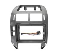 Per VW Per Polo 2004 2005 2006 2007 2008 2009 2010 Cruscotto Con Navigatore Satellitare Cornice Da 9" E Lettore Multimediale Android LIANGYIMEI(Frame-silver-cord)