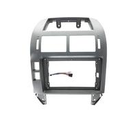 Per VW Per Polo 2004 2005 2006-2011 Mascherina Montaggio Interni Auto Cruscotto Anteriore Kit Cornice Stereo Automatica Cornice rivestimento cruscotto(Cordino con montatura in argento)