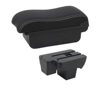 Per VW Per Polo 2019-2024 Bracciolo Centrale A Doppio Strato Ampio Spazio Con USB Bracciolo Portaoggetti(B2 White Line)