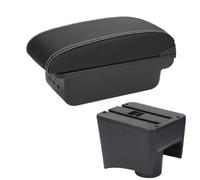 Per VW Per POLO Mk5 6R 2012-2018 Bracciolo For Auto Scatola Portaoggetti For Parti Interne Accessori USB(B3 Black white 3USB)