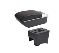 Per VW Per Polo Mk5 6R Per Vento 2010-2016 2017 2018 Scatola Portaoggetti Centrale Per Bracciolo Auto Scatola Bracciolo(D red line 7USB)
