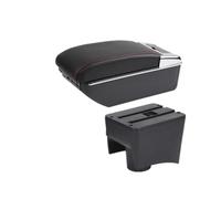Per VW Per Polo Mk5 6R Per Vento 2010-2016 2017 2018 Scatola Portaoggetti Centrale Per Bracciolo Auto Scatola Bracciolo(C red line 7USB)