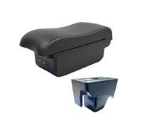 Per VW Per TERA 2025 Bracciolo Per Auto Aggiornamento Interno Console Centrale Doppia Scatola Immagazzinaggio Accessori Modifica USB Auto Console Centrale(B3 Black white 3 USB)