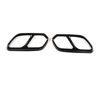 Per VW Per Touareg 2019-2021 Accessori Auto Esterni Auto Coda Gola Telaio Posteriore Silenziatore Di Scarico Tubo Di Copertura Trim (Color : Nero)