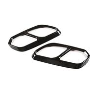 per VW per Touareg 2019-2021 Auto in Acciaio Inox Posteriore Sinistra Destra Scarico Silenziatore Tubo Coperchio Punta(Nero)