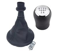 Per VW Per Transporter Per M&ultivan Per Caravelle T5 2003-2010 Pomello Del Cambio A 6 Marce In Pelle Con Cuffia Per Pallamano Pomelli Leva Cambio Auto(Silver 5 Speed)