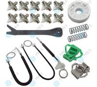 Per VW Polo Box 6NF Set Riparazione Alzacristalli Flessibile Freno Frontale SX