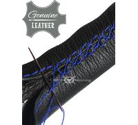 Per VW POLO III 1994-2002 Copri Volante In Pelle Perforata Azzurra E Nera