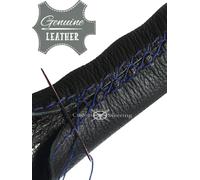 Per VW POLO III 1994-2002 Copri Volante In Pelle Perforata Azzurra E Nera