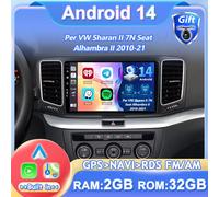 Per VW Sharan II 7N Seat Alhambra II 2010-2021 Autoradio Android 14 Nav Car Play