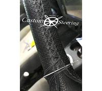 Per VW Transporter T6 15-18 Verde Scuro Grain&perfo Volante IN Pelle Cover