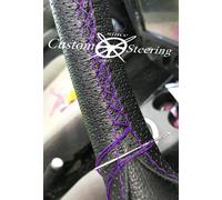 Per VW Transporter T6 15-18 Verde Scuro Grain&perfo Volante IN Pelle Cover