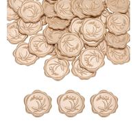 Per Wax Seal Stickers, 100 Pcs Adesivi Autoadesivi per Sigilli Busta, Gold