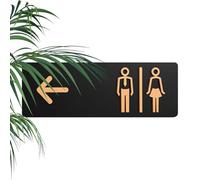 per WC per uso commerciale, pannello acrilico per sinistra e destra, cartello WC con indicazione , per hotel, ristoranti, centri commerciali, caffè, saloni da parrucchiere, ristoranti