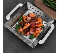 Per Weber, griglia per verdure in acciaio inox, vassoio di cottura a rete, compatibile con Weber Original Kettle Series (al centro))