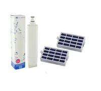 Per Whirlpool Water SBS003 SBS004 Più 2 X Air Microban Filtro Antibatterico Kit