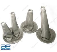Per Willys Jeep MB Gpw Ford 3 X Similpelle Cambio Cover Stivale Set Kit Grigio