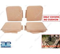 Per Willys Jeep MB M38 Ford Gpw Anteriore Sedile Cover Set Tela Marroncino - No