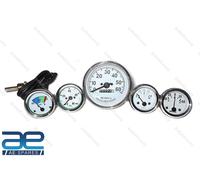 Per Willys MB Jeep Ford Gpw CJ Tachimetro Temp Olio Carburante Amp Calibri White