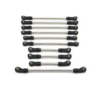 Per WLtoys 104006 104010 104020 104026 1/10 Metallo Completo Auto Tirante RC Auto Veicoli Cingolati Parti E Accessori Aggiornamenti Sostituzione Uso Rc Asta di Trazione(Black)