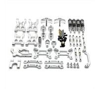 Per WLtoys 104072 1/10 Metallo Per Braccio Oscillante Tirante Sterzo Cup Kit Ricambi E Accessori Per Auto Telecomandate Aggiornamento Sostituzione E Uso RC Tazza Sterzo(Silver)