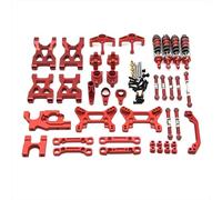 Per WLtoys 104072 1/10 Metallo Per Braccio Oscillante Tirante Sterzo Cup Kit Ricambi E Accessori Per Auto Telecomandate Aggiornamento Sostituzione E Uso RC Tazza Sterzo(Red)