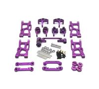 Per WLtoys 124007 124017 144001 144002 Per RIaarIo XDKJ-001 006 AM-X12 Metallo Forcelloni Coppe Sterzo Set RC Ricambi Auto Accessori Accessori auto RC(Purple)