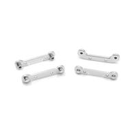 Per Wltoys 124018 124019 144001 144010 1/12 1/14 4 Pezzi Metallo Rinforzato Braccio Oscillante RC Accessori Auto Aggiornamenti E Sostituzioni Accessori auto RC(Silver)