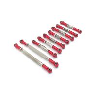 Per WLtoys 12423 12427 12428 12429 1/12 Kit Di Collegamento Dello Sterzo Con Tirante Regolabile In Metallo RC Ricambi Auto Accessori Sostituzione E Utilizzo Rc Asta di Trazione(Red)