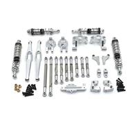 Per Wltoys 12429 1/12 Ammortizzatore Asta Sterzo Kit Coppa Telecomando Crawler Accessori Auto Parti Di Aggiornamento In Metallo RC Ricambi Accessori(Silver)