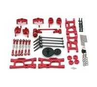 Per Wltoys 144001 124016 124017 124019 124018 Set Di Bielle In Metallo RC Auto Telecomandata 4MD Accessori Aggiornamenti Sostituzione Uso Rc Asta di Trazione(Red)
