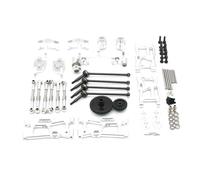 Per Wltoys 144001 124016 124017 124019 124018 Set Di Bielle In Metallo RC Auto Telecomandata 4MD Accessori Aggiornamenti Sostituzione Uso Rc Asta di Trazione(Silver)