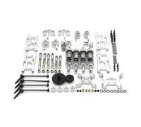 Per WLtoys 144001 124019 Ammortizzatori In Metallo E Tiranti Kit Modifica Vulnerabili Set 14 Pezzi Accessori Per Auto RC Sostituzione Accessori auto RC(Silver)