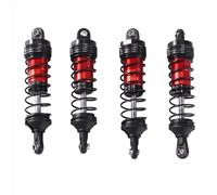 Per Wltoys 144001 144010 124007 124016 124019 4 Pezzi Ammortizzatore Anteriore E Posteriore In Metallo Rosso RC Auto Parti Di Aggiornamento Aggiornamento Sostituzione Ammortizzatore Rc