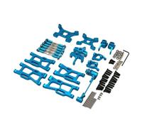 Per Wltoys 144010 124017 124019 144001 144002 Tiranti Sterzo Metallo E Set Bracci Oscillanti Ricambio Auto Telecomandata Accessorio Per Auto RC(Blue)