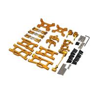 Per Wltoys 144010 124017 124019 144001 144002 Tiranti Sterzo Metallo E Set Bracci Oscillanti Ricambio Auto Telecomandata Accessorio Per Auto RC(Yellow)