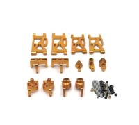 Per Wltoys 144010 144001 02 124017-16-18 124019 Coppe Sterzo Metallo Set Bracci Oscillanti Ricambi Accessori Auto RC Parti Aggiornamento RC(Yellow)