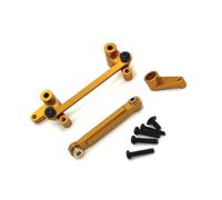 Per WLtoys 144016 144018 1/14 Kit Trazione Braccio Servo Con Gruppo Sterzo Metallo Accessori Auto Cingolate Rc Aggiornamenti Sostituzioni Parti Aggiornamento RC(Yellow)