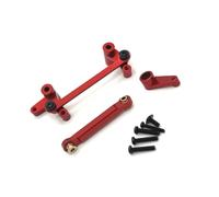 Per WLtoys 144016 144018 1/14 Kit Trazione Braccio Servo Con Gruppo Sterzo Metallo Accessori Auto Cingolate Rc Aggiornamenti Sostituzioni Parti Aggiornamento RC(Red)